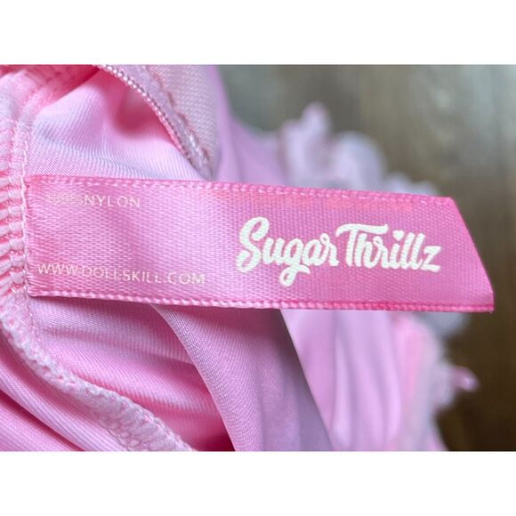 Sugar Thrillz Pink Floral Mini Dress - Picture 3 of 6